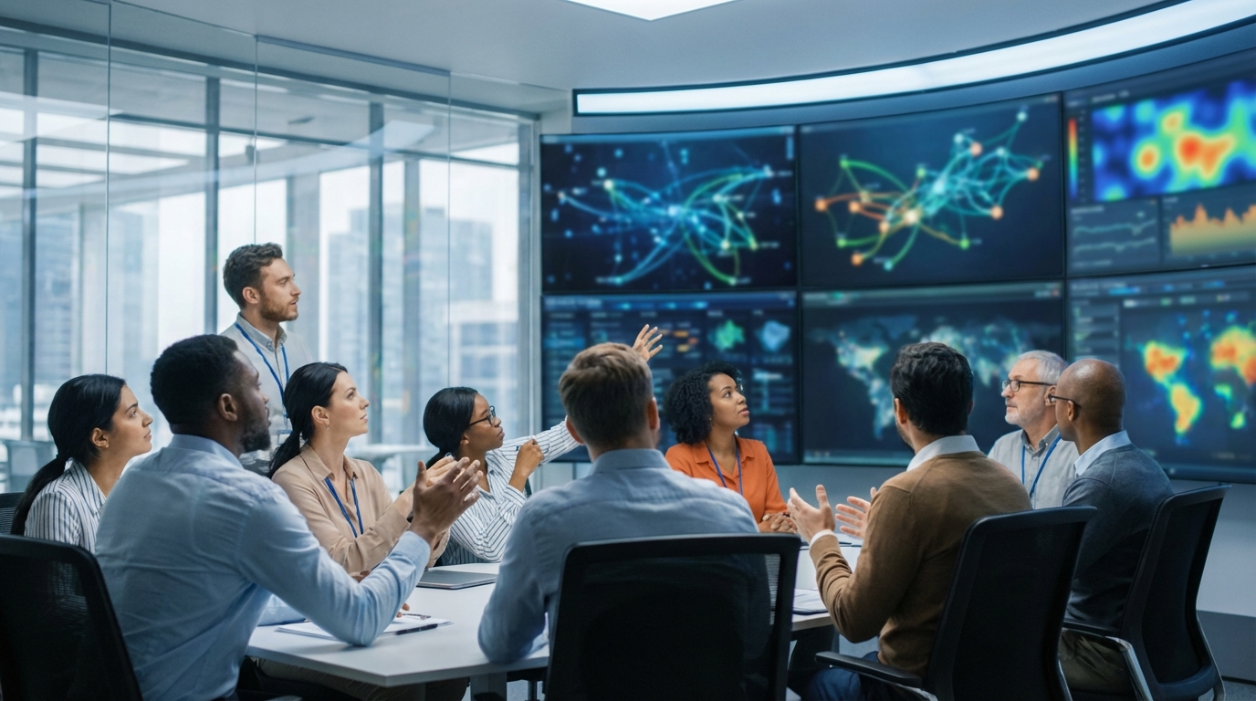 Enterprise team overseeing AI-driven automation and security operations.